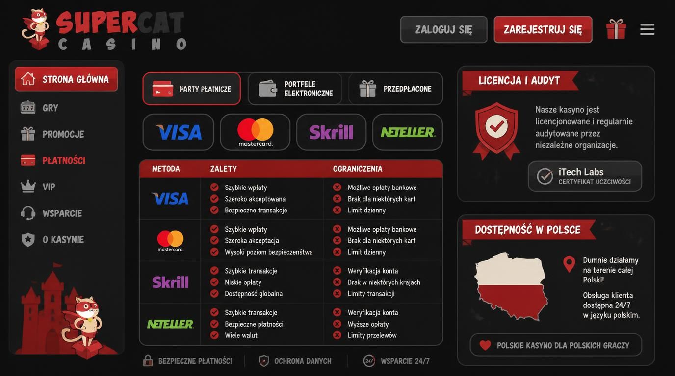 Ikony płatności i tabela metod płatności z audytorem
