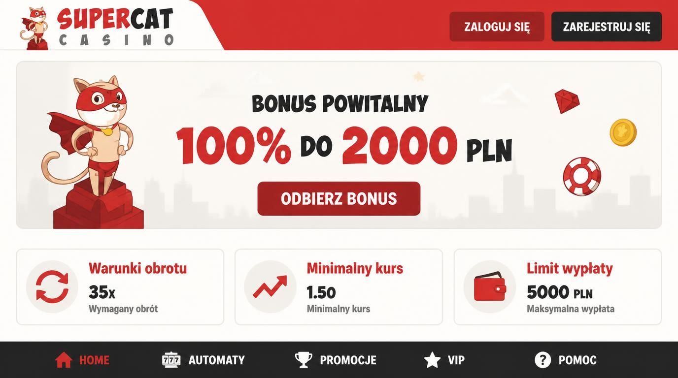 Baner bonusu z warunkami, kursami i limitami widocznymi od razu