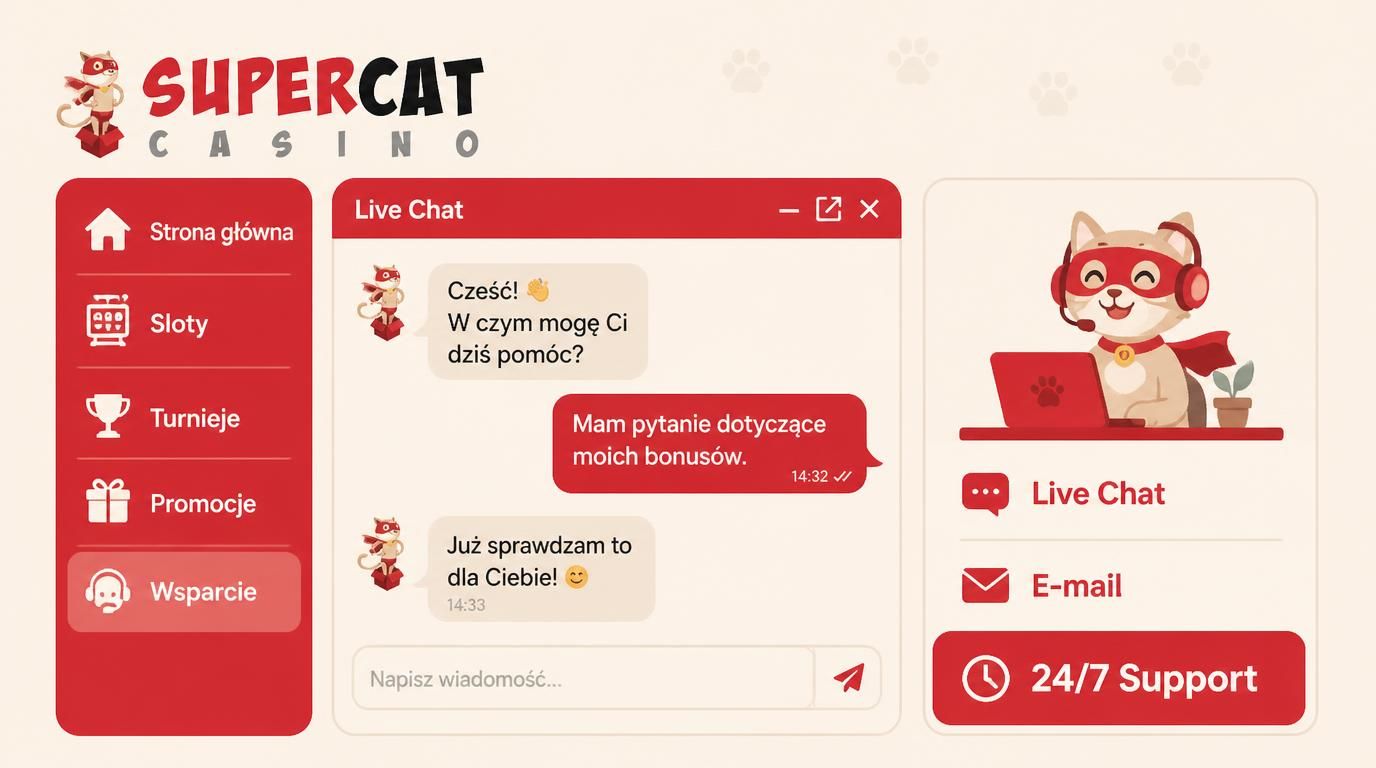 Okno obsługi klienta: live chat i e-mail, wsparcie całodobowe